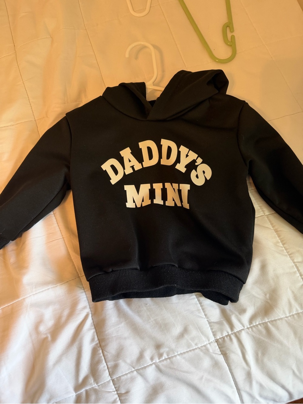 Daddy's Mini Black Kids Hoodie